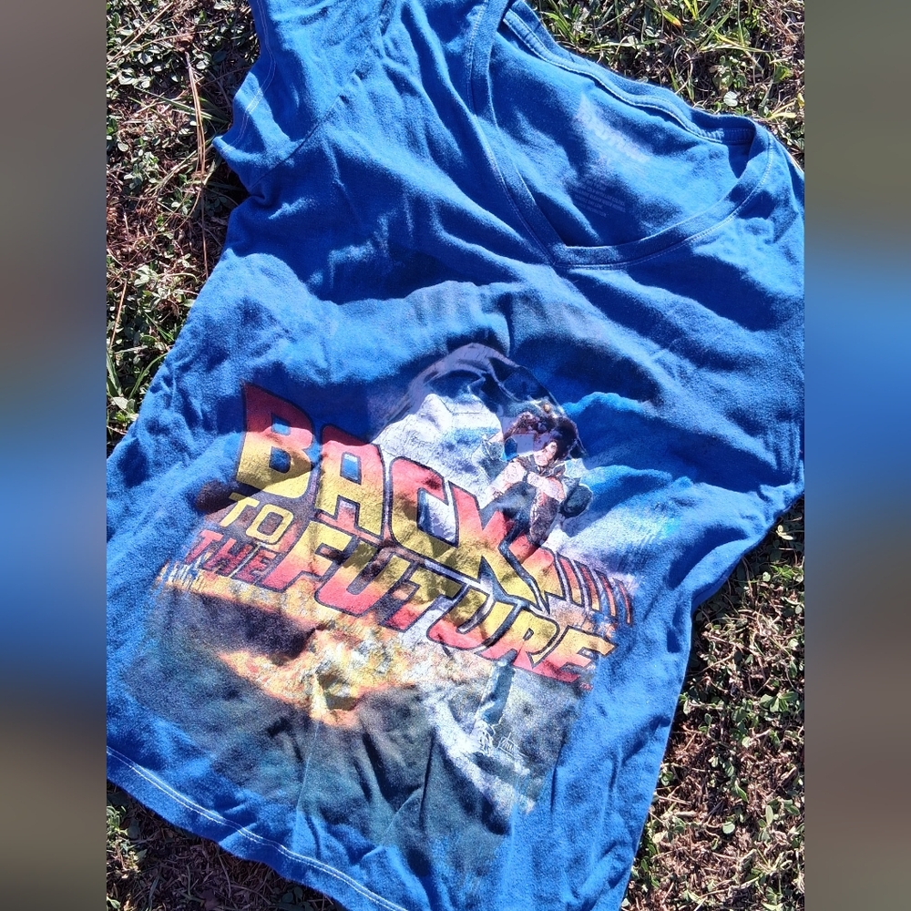 Back to the Future Blue Graphic Tee